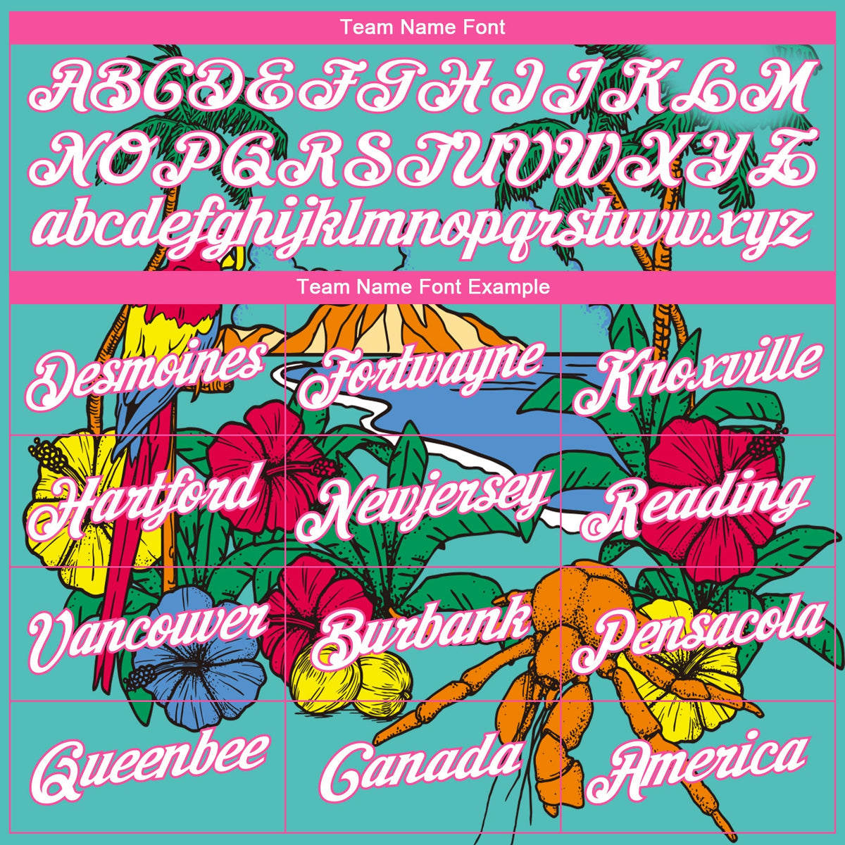 Custom Aqua Pink Light Blue-Black 3D Pattern Tropical Beach Hawaii Palm Trees Authentic Basketball Jersey Limited