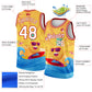 Custom Gold White-Red 3D Pattern Summer Beach Surfing Authentic Basketball Jersey Limited