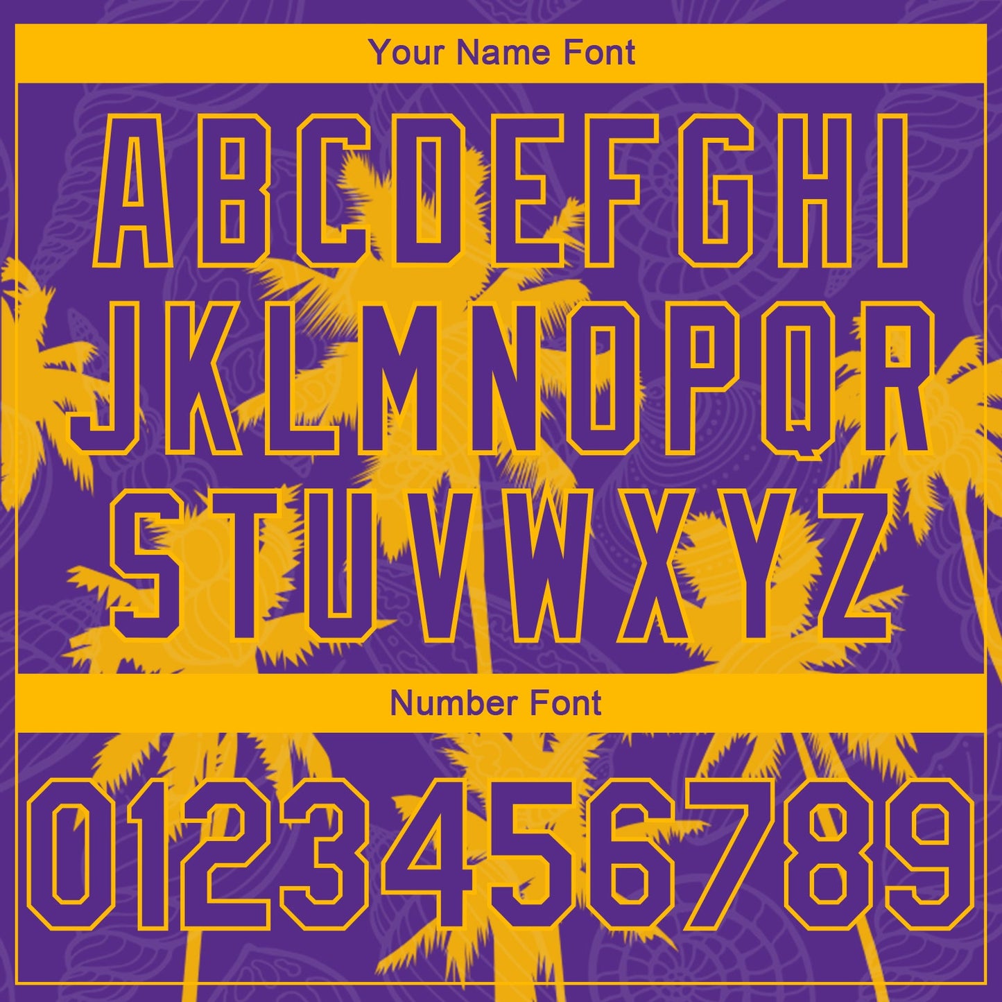 Custom Purple Gold 3D Pattern Hawaii Palm Trees Authentic Basketball Jersey Limited