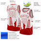 Custom White Red Holiday Travel Monuments Silhouette Authentic City Edition Basketball Jersey Limited