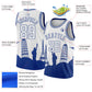 Custom White Royal Holiday Travel Monuments Silhouette Authentic City Edition Basketball Jersey Limited