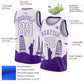 Custom White Purple Holiday Travel Monuments Silhouette Authentic City Edition Basketball Jersey Limited
