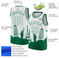 Custom White Kelly Green Holiday Travel Monuments Silhouette Authentic City Edition Basketball Jersey Limited