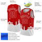 Custom Red White Holiday Travel Monuments Silhouette Authentic City Edition Basketball Jersey Limited