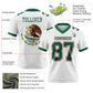 Custom White Kelly Green-Red 3D Pattern Mexico Authentic Football Jersey Limited