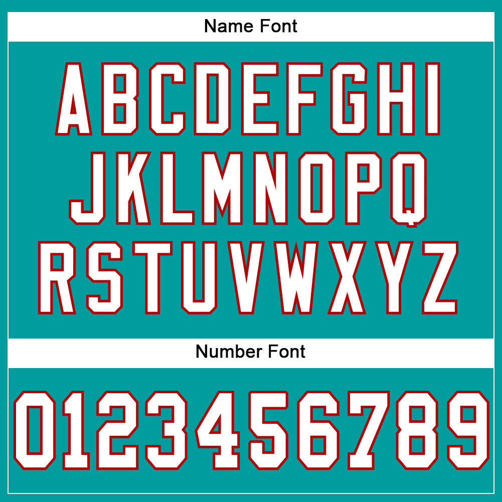 Custom Aqua White-Red Mesh Authentic Football Jersey Limited