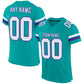 Custom Aqua White-Purple Mesh Authentic Football Jersey Limited