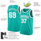 Custom Aqua White Authentic Basketball Jersey Limited