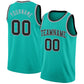 Custom Aqua Black-Gray Authentic Basketball Jersey