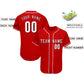 Custom Red Team Classic Style Authentic Baseball Jersey Limited
