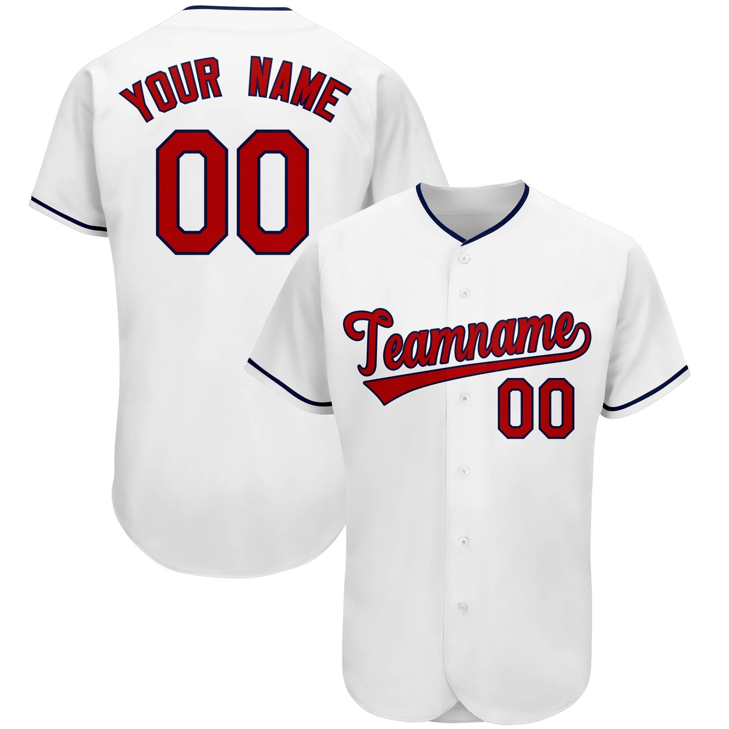 Custom White Team Classic Authentic Baseball Jersey