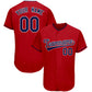 Custom Red Team Classic Authentic Baseball Jersey
