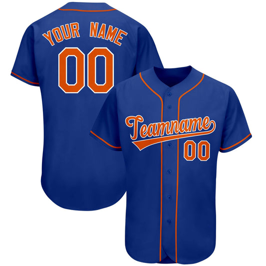 Custom Royal Team Classic Style Authentic Baseball Jersey