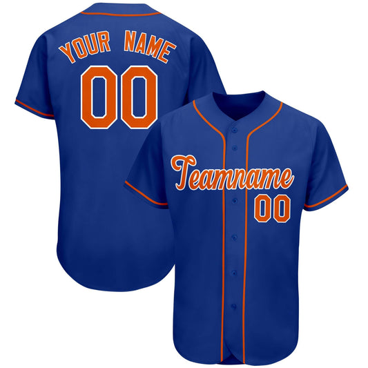 Custom Royal Team Classic Style Authentic Baseball Jersey
