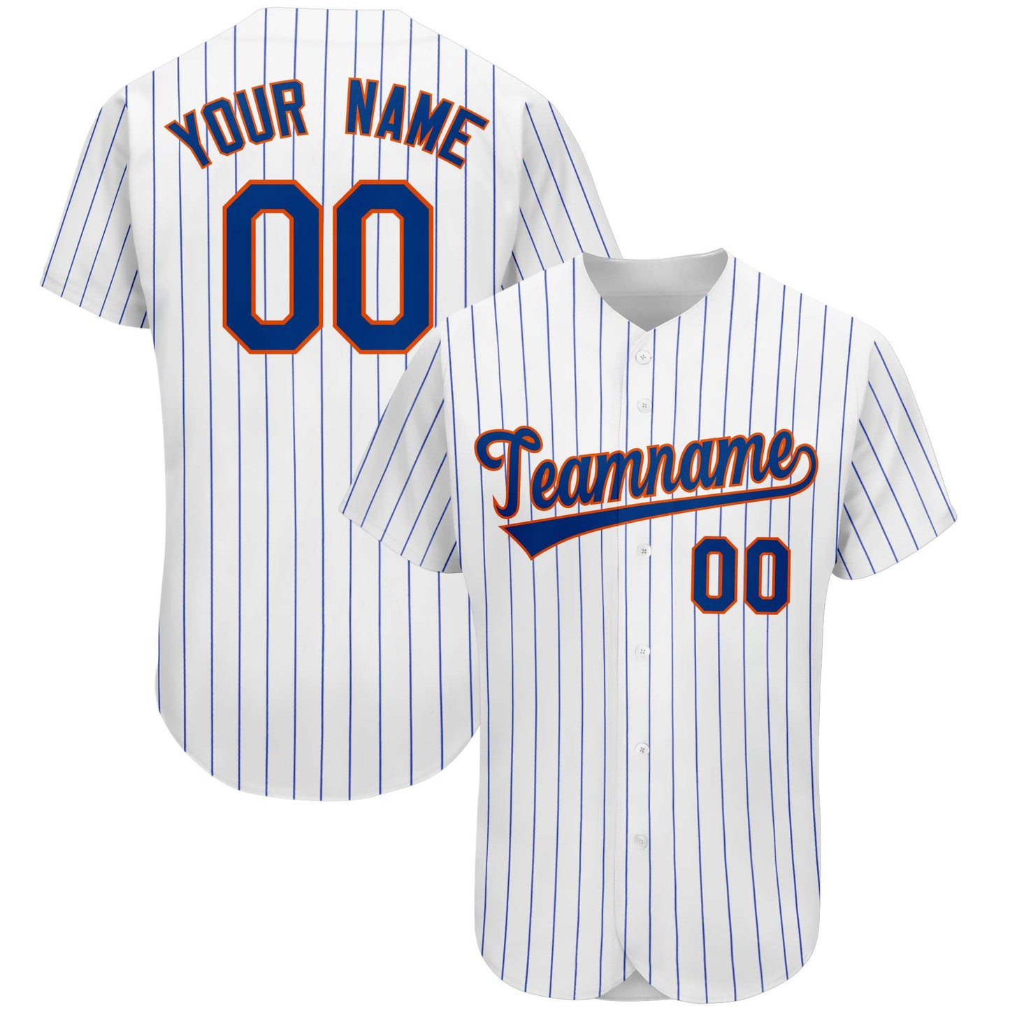 Custom Royal Team Classic Style Stripe Fashion Authentic Baseball Jersey