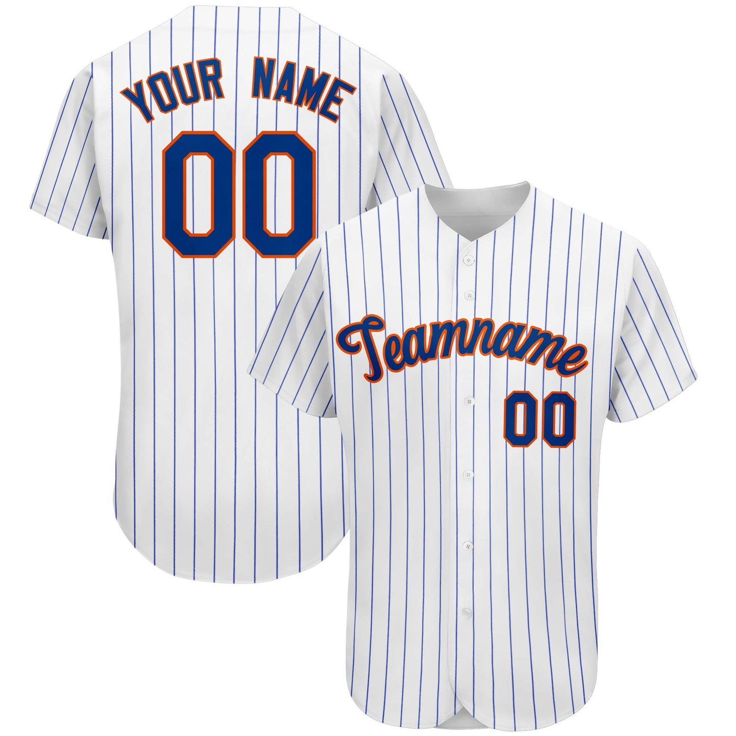 Custom Royal Team Classic Style Stripe Fashion Authentic Baseball Jersey
