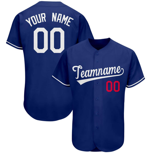 Custom Royal Team Classic Style Authentic Baseball Jersey