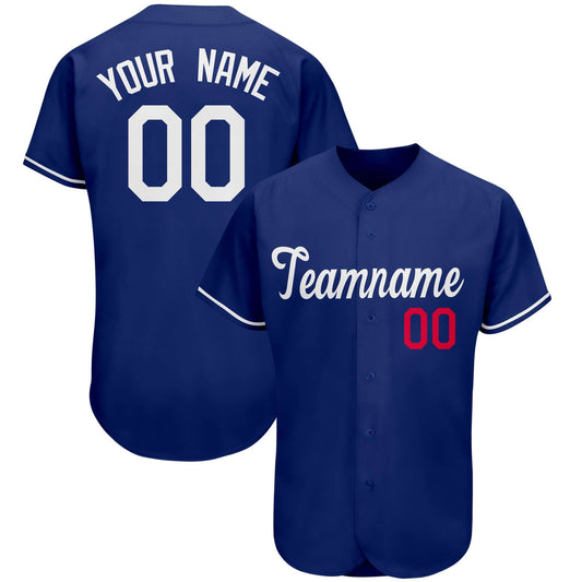 Custom Royal Team Classic Style Authentic Baseball Jersey