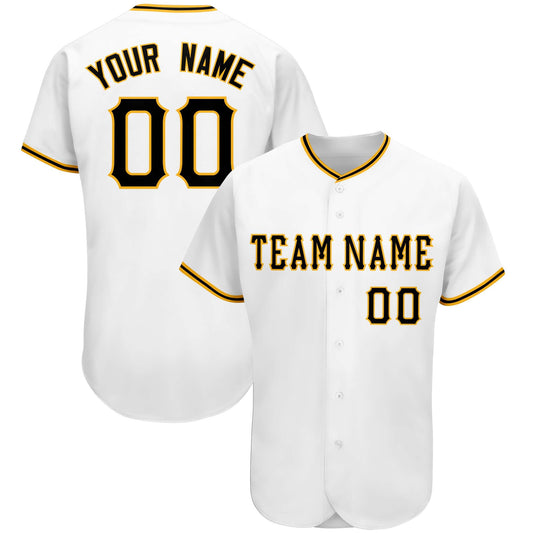 Custom White Team Classic Style Authentic Baseball Jersey