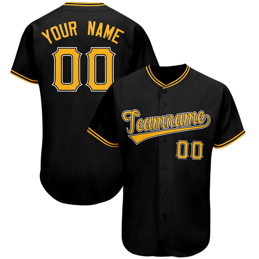 Custom Black Team Classic Style Authentic Baseball Jersey