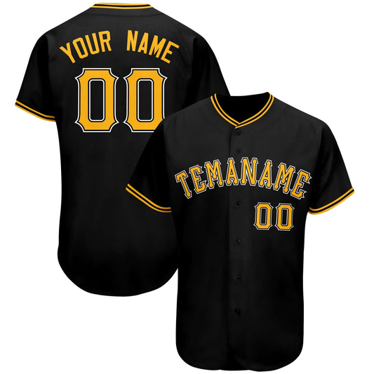 Custom Black Team Classic Style Authentic Baseball Jersey