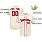 Custom Cream Team Classic Style Authentic Baseball Jersey Limited