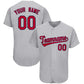 Custom Gray Team Classic Style Authentic Baseball Jersey