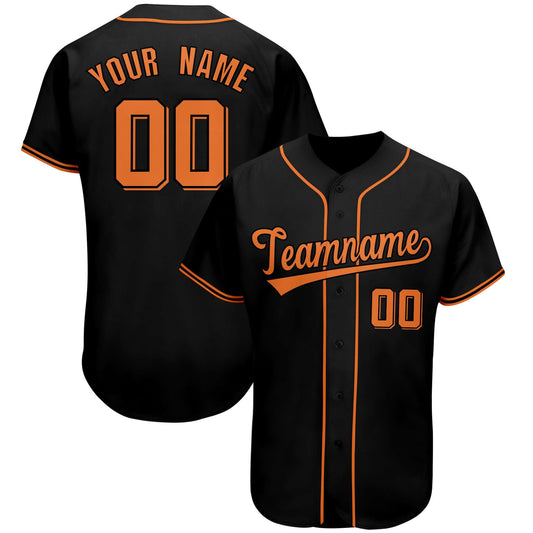 Custom Black Team Classic Style Authentic Baseball Jersey