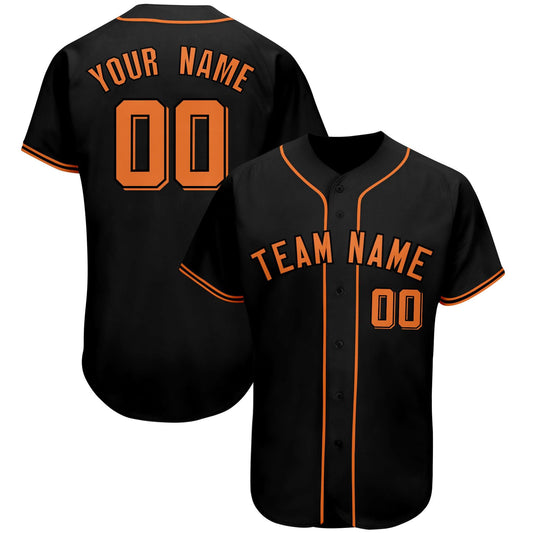 Custom Black Team Classic Style Authentic Baseball Jersey