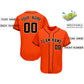 Custom Orange Team Classic Style Authentic Baseball Jersey Limited