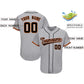 Custom Gray Team Classic Style Authentic Baseball Jersey Limited