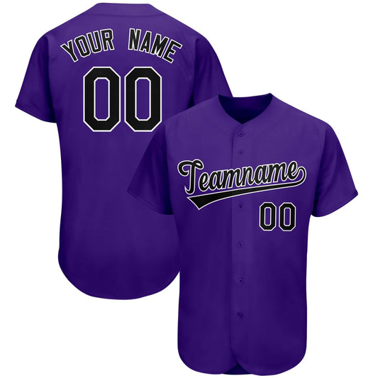 Custom Purple Team Classic Style Authentic Baseball Jersey
