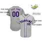 Custom Gray Team Classic Style Authentic Baseball Jersey Limited