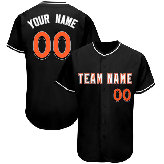 Custom Black Team Classic Style Authentic Baseball Jersey
