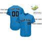 Custom Powder Blue Team Classic Style Authentic Baseball Jersey Limited