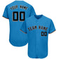 Custom Powder Blue Team Classic Style Authentic Baseball Jersey