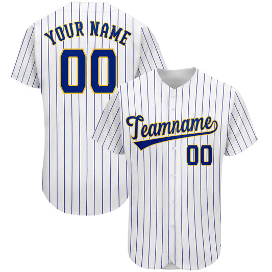 Custom Royal Team Classic Style Stripe Fashion Authentic Baseball Jersey