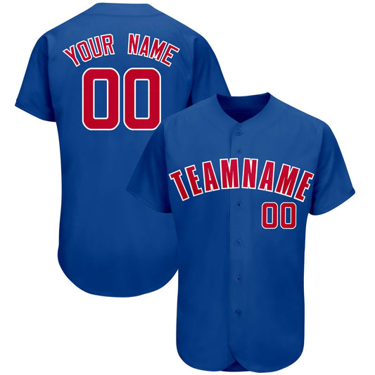 Custom Royal Team Classic Style Authentic Baseball Jersey