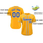 Custom Yellow White-Royal Classic Style Fashion Authentic Baseball Jersey Limited