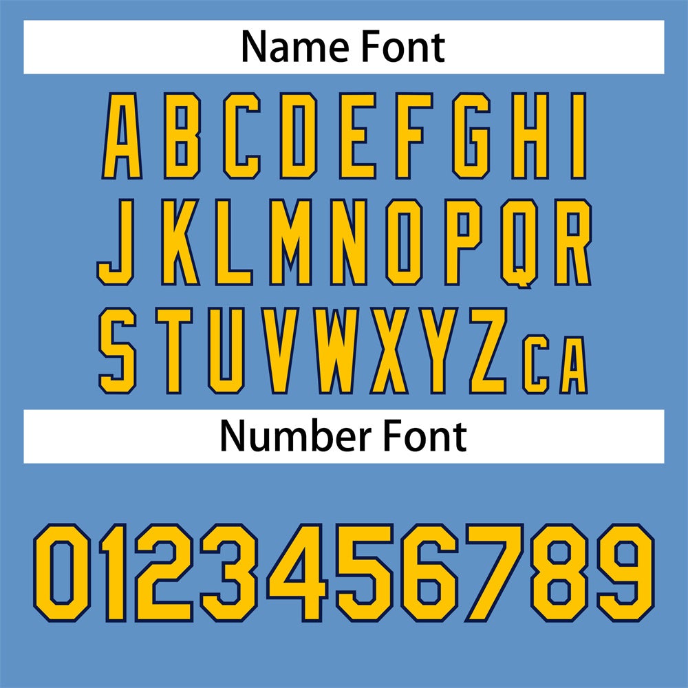 Custom Light Blue Yellow-Navy Classic Style Personalized Authentic Baseball Jersey Limited