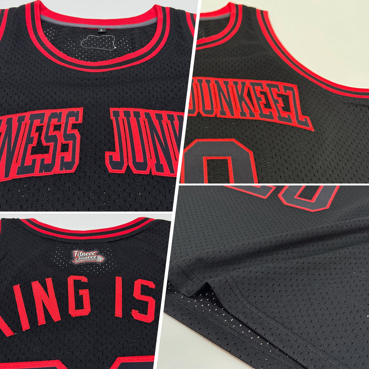 Custom Black Black-Red Authentic Throwback Basketball Jersey Limited