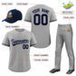 Custom Gray Navy Classic Style  Baseball Uniform Jersey/Pants/Hat Package For Team Limited