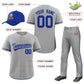 Custom Gray Royal Blue Classic Style  Baseball Uniform Jersey/Pants/Hat Package For Team Limited