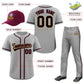 Custom Gray Crimson Classic Style  Baseball Uniform Jersey/Pants/Hat Package For Team Limited