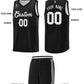 Custom Black White Chest Slash Patttern Sports Uniform Basketball Jersey Limited