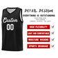 Custom Black White Chest Slash Patttern Sports Uniform Basketball Jersey Limited