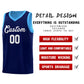 Custom Blue White Chest Slash Patttern Sports Uniform Basketball Jersey Limited