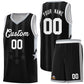 Custom Black Gray and White Gradient Star Graffiti Pattern Sports Uniform Basketball Jersey