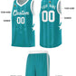 Custom Aqua White and White Gradient Star Graffiti Pattern Sports Uniform Basketball Jersey Limited