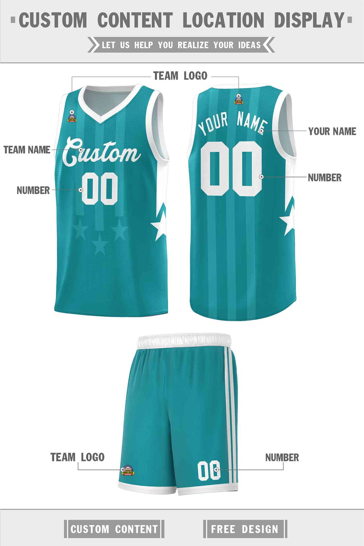 Custom Aqua White and White Gradient Star Graffiti Pattern Sports Uniform Basketball Jersey Limited